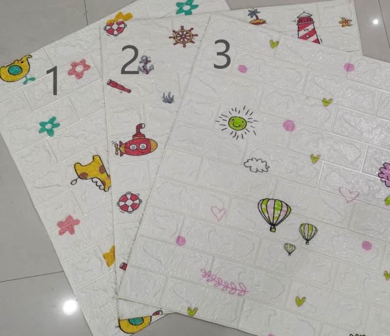 工厂直供3D立体泡沫自粘墙贴砖纹墙贴