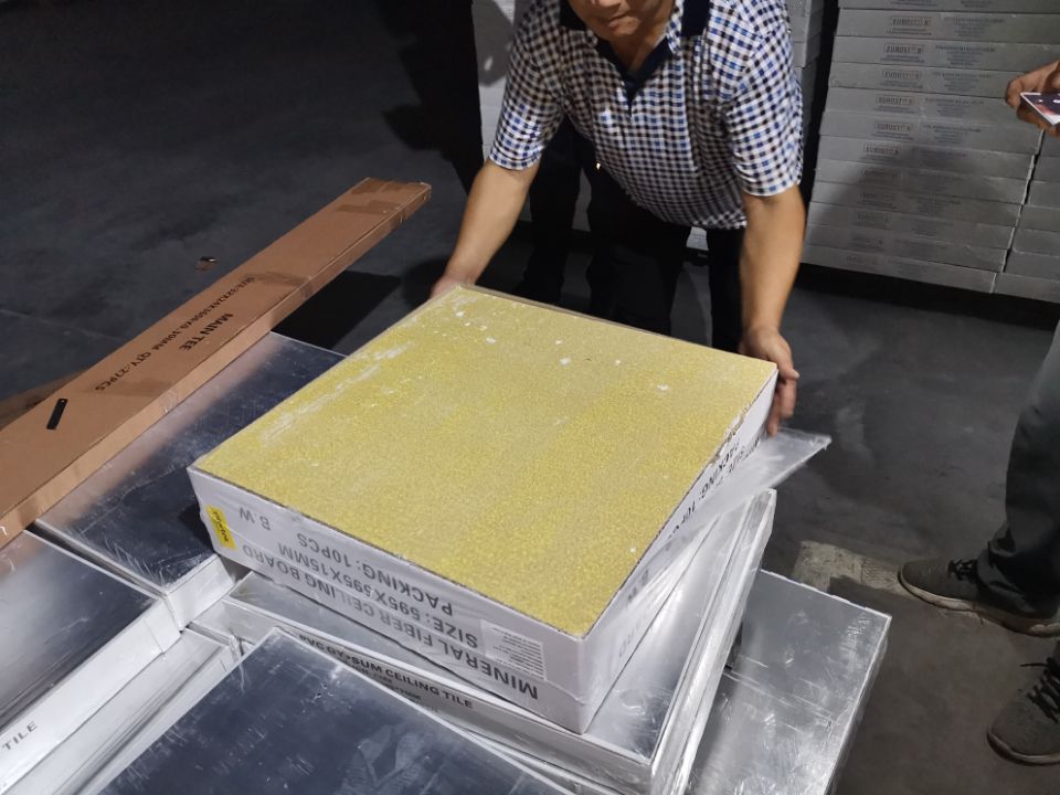 595mm Tegular Edge Mineral Fiber Ceiling Tiles Acoustic Fire-proof Ceiling Boards(图10)